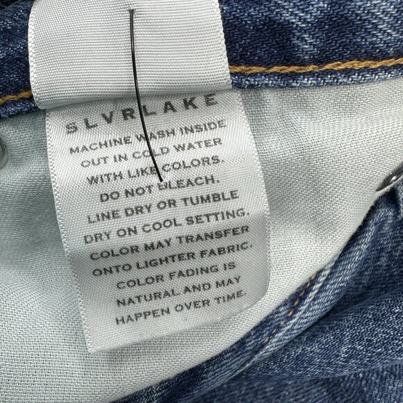 SLVRLAKE Women’s Stone Throw Hero Straight Leg Designer Jeans W31-33.25/L28.25 - Picture 7 of 13